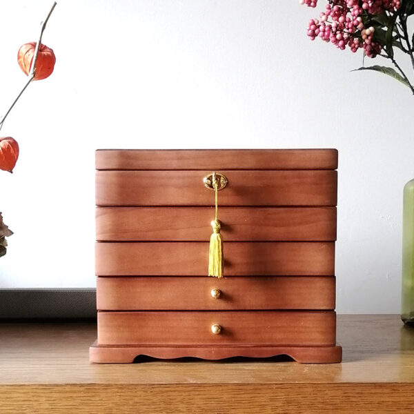 Boîte à Bijoux en Bois 4 Tiroirs
