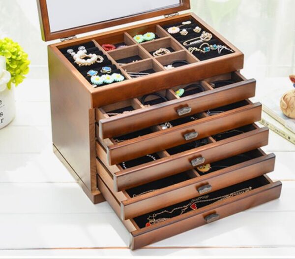 Boîte à Bijoux en Bois Artisanale