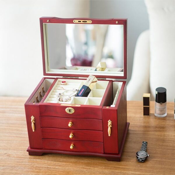 Boîte à Bijoux en Bois Fille