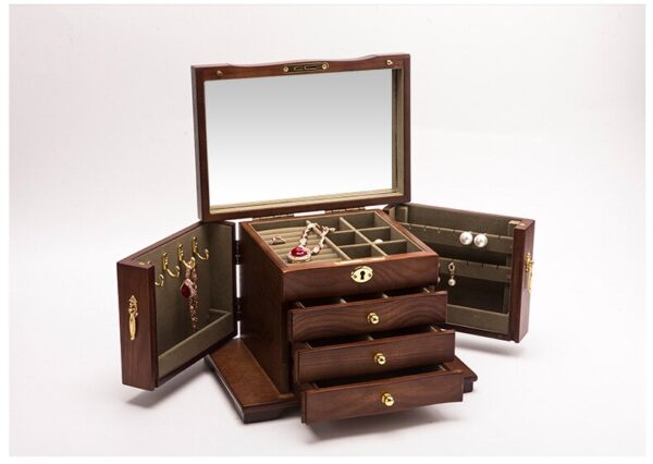 Boîte à Bijoux en Bois Fille